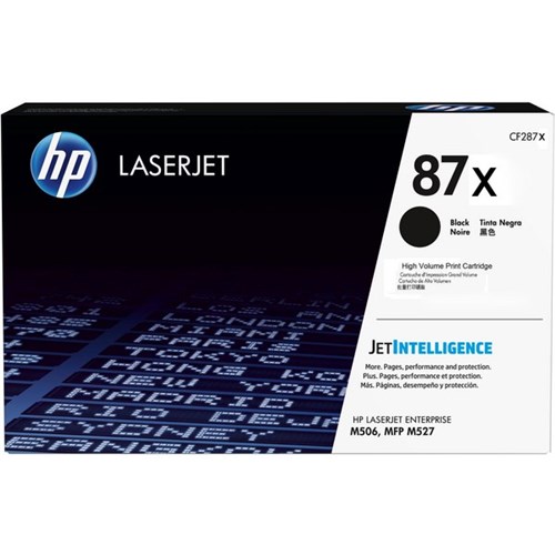 HP 87X Black Laser Toner Cartridge High Yield CF287X