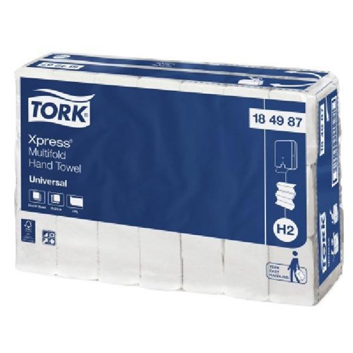 Tork H2 Universal Paper Towels Multifold Slimline, Pack of 230