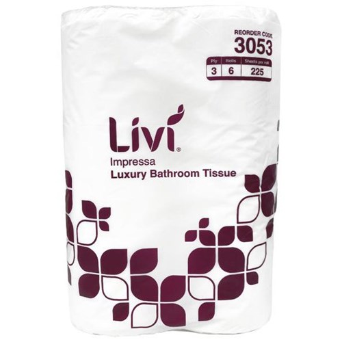 Livi Impressa Luxury Toilet Paper 3 Ply, Carton of 48