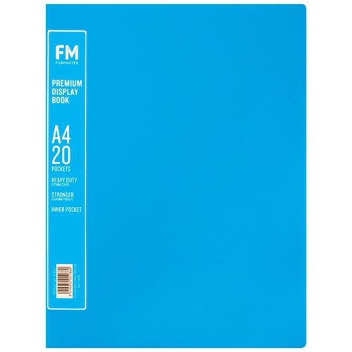 FM A4 Premium Display Book 20 Pockets Ice Blue