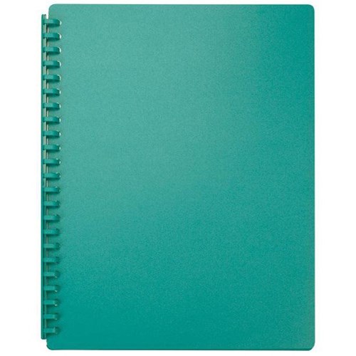 FM A4 Display Book Refillable 20 Pocket Green