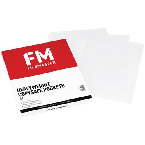 FM Copysafe Pocket Heavyweight 120 Micron A4, Box of 50