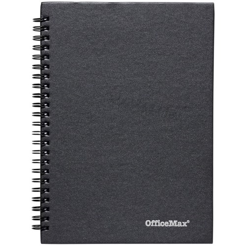 OfficeMax A4 Hard Cover Spiral Notebook 160 Pages FSC