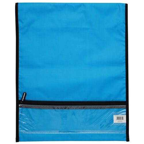 Warwick Homework Book Bag Hook & Loop Medium 290x360mm Blue