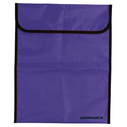 Warwick Homework Bag Hook & Loop 290x360mm Purple