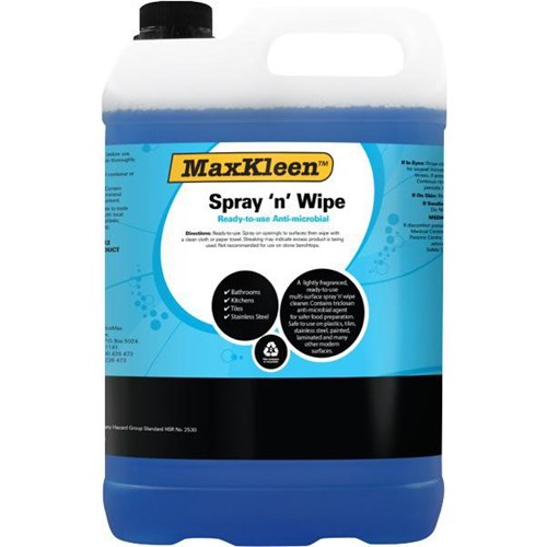 MaxKleen Spray n Wipe All Purpose Cleaner 5L