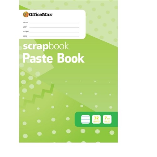 OfficeMax Paste Book Scrapbook Ruled 330x230mm 32 Leaves