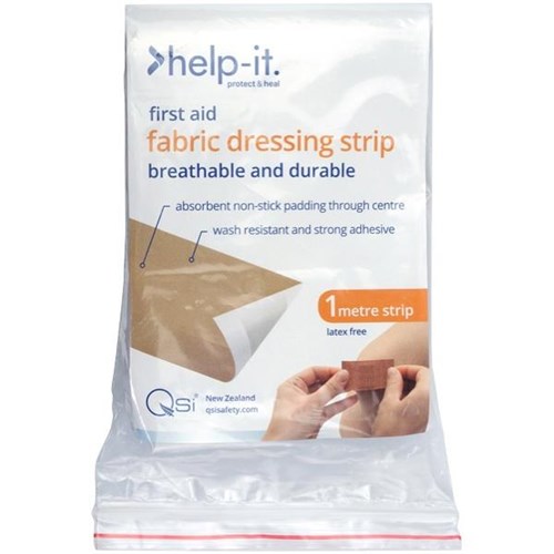 Help-It Fabric Dressing Strip 70mmx1m Flesh Colour