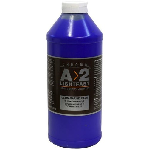 A2 Art Student Acrylic Paint 1L Ultramarine Blue