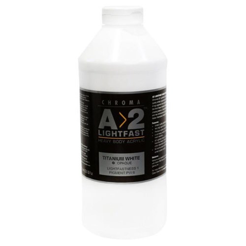 A2 Art Student Acrylic Paint 1L Titanium White