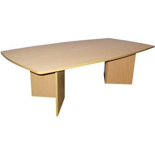 Accord Boardroom Table Bow End Shape 2400mm Tawa