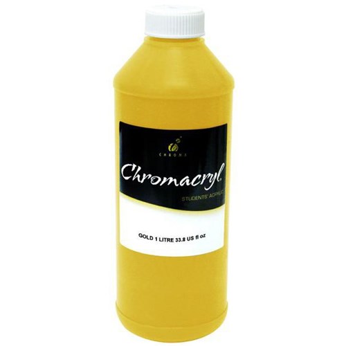 Chromacryl Student Acrylic Paint 1L Gold