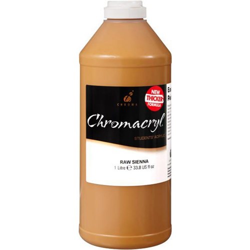 Chromacryl Student Acrylic Paint 1L Raw Sienna