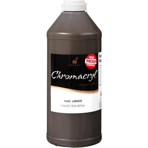 Chromacryl Student Acrylic Paint 1L Raw Umber