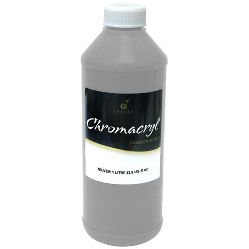 Chromacryl Student Acrylic Paint 1L Silver