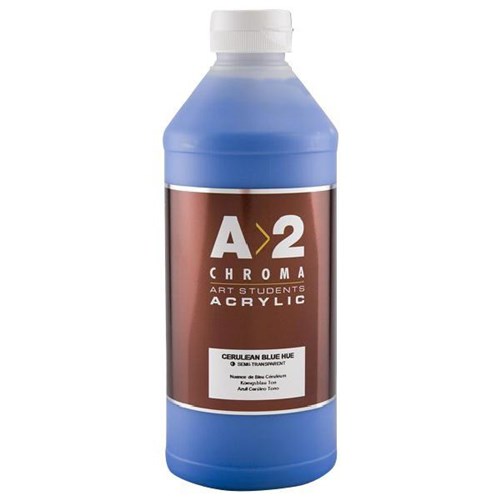 A2 Art Student Acrylic Paint 1L Cerulean Blue