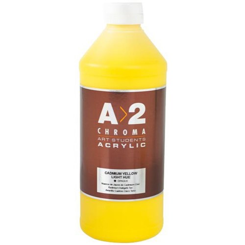 A2 Art Student Acrylic Paint 1L Cadmium Light Yellow