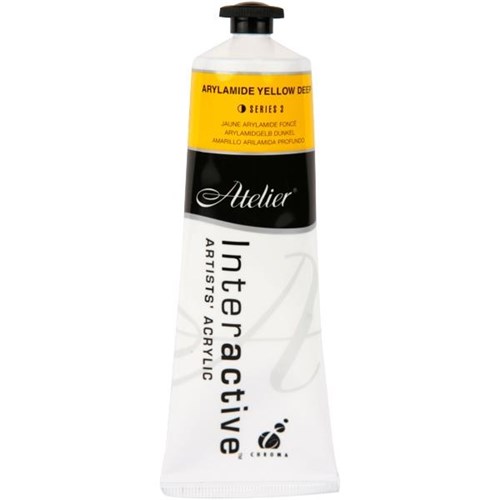 Atelier Interactive Acrylic Paint, S3, 80ml, Arylamide Yellow Deep