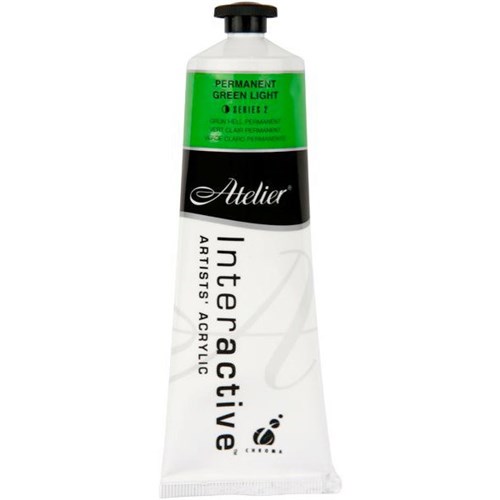 Atelier Interactive Acrylic Paint S2 80ml Permanent Green Light