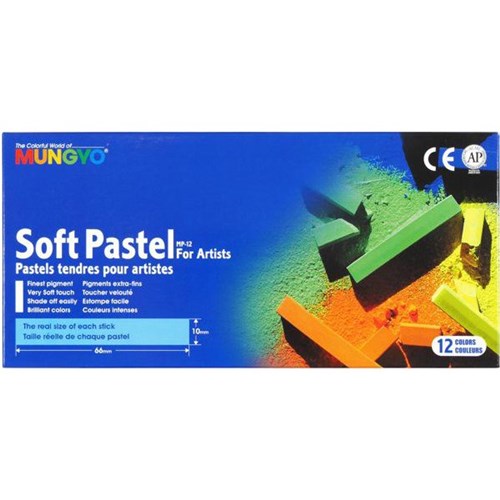 Mungyo Chalk Pastels Assorted Colours, Pack of 12