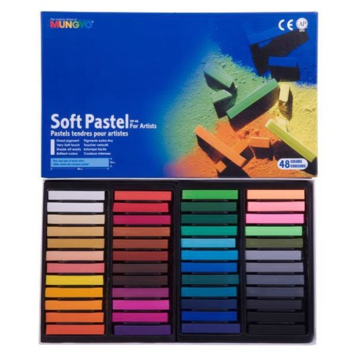 Mungyo Chalk Pastels Assorted Colours, Pack of 48