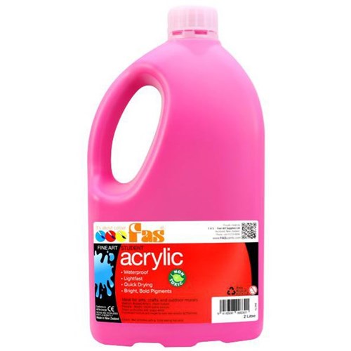 Fas Student Acrylic Paint 2L Fluro Magenta