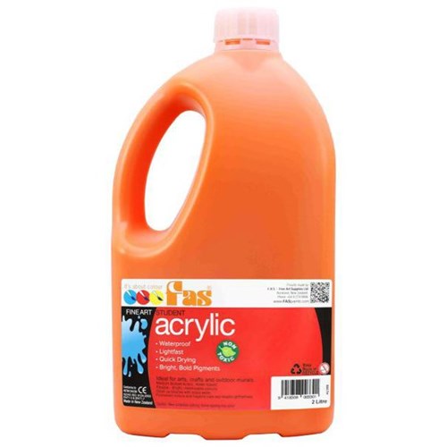 Fas Student Acrylic Paint 2L Orange