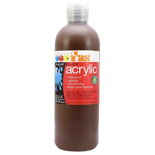 Fas Student Acrylic Paint 500ml Burnt Sienna