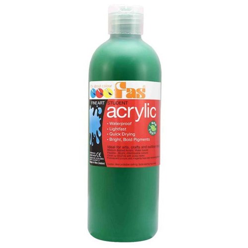 Fas Student Acrylic Paint 500ml Deep Green