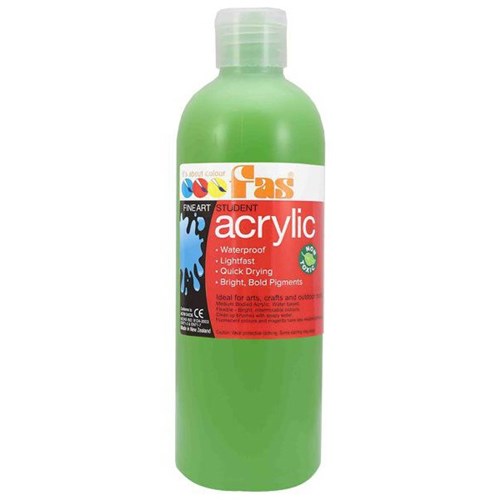 Fas Student Acrylic Paint 500ml Light Green