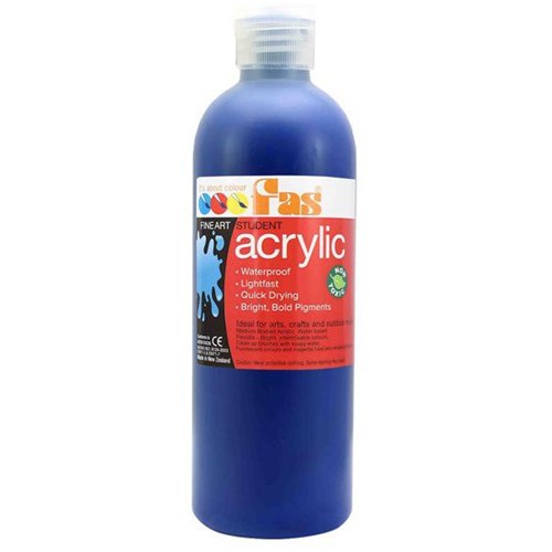 Fas Student Acrylic Paint 500ml Warm Blue