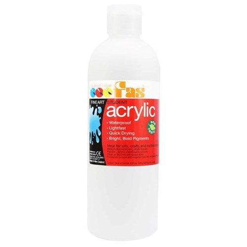 Fas Student Acrylic Paint 500ml White