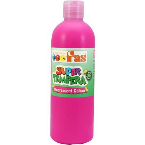 Fas Super Tempera Poster Paint 500ml Fluoro Magenta