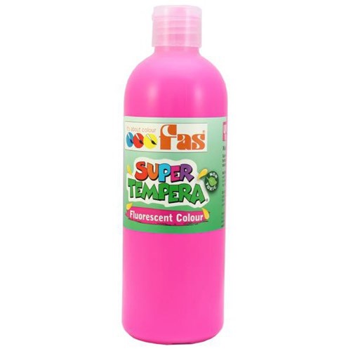 Fas Super Tempera Poster Paint 500ml Fluoro Pink