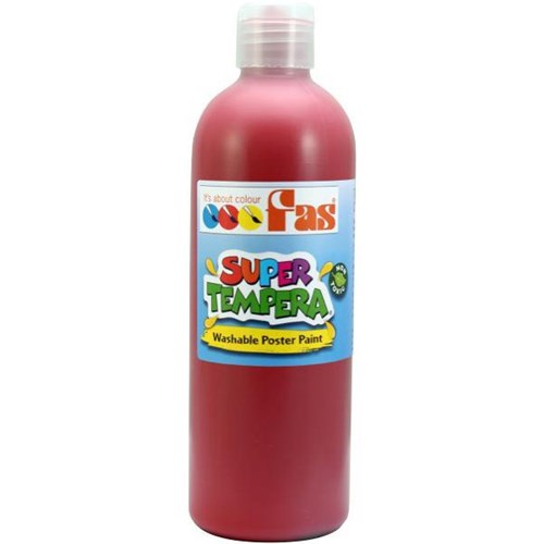 Fas Super Tempera Poster Paint 500ml Crimson