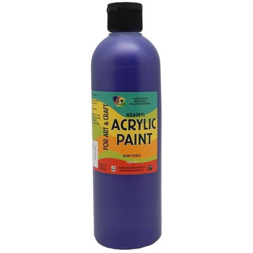 Five Star NZACRYL Acrylic Paint 500ml Metallic Purple