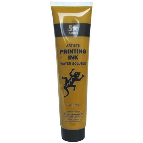 Five Star Water Based Printing Ink 115ml Yellow Ochre