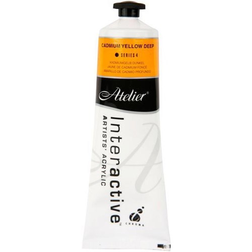 Atelier Interactive Acrylic Paint S4 80ml Cadmium Yellow Deep