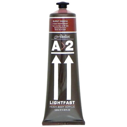 A2 Art Student Acrylic Paint 120ml Burnt Sienna