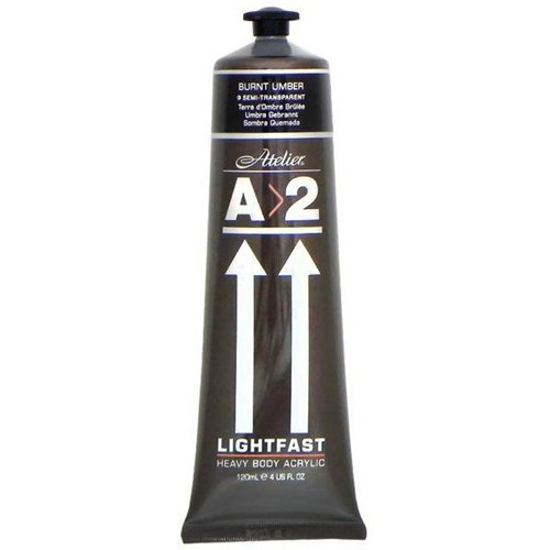 A2 Art Student Acrylic Paint 120ml Burnt Umber