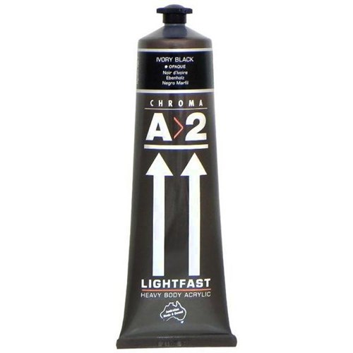 A2 Art Student Acrylic Paint 120ml Ivory Black