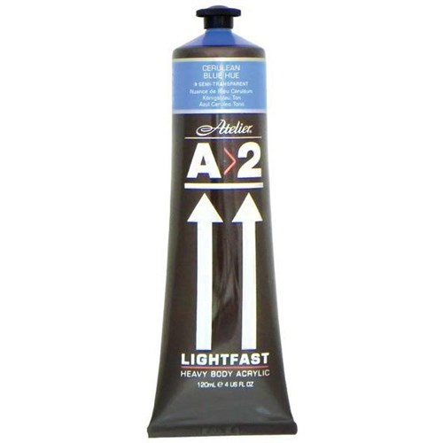 A2 Art Student Acrylic Paint 120ml Cerulean Blue