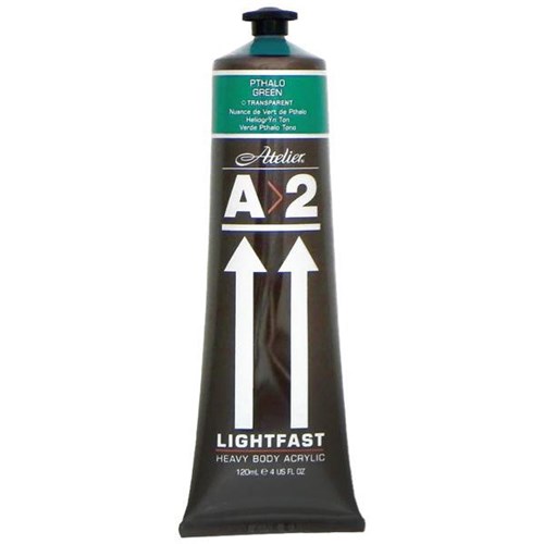 A2 Art Student Acrylic Paint 120ml Pthalo Green Hue