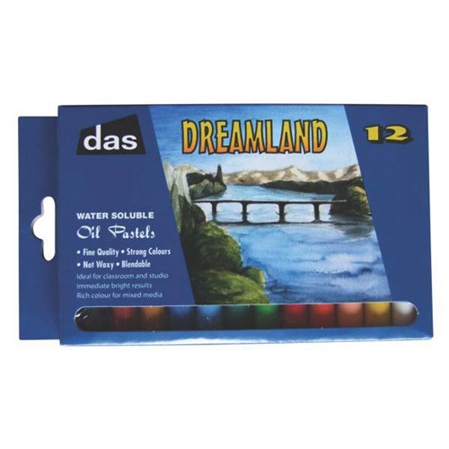 Das Dreamland Water Soluble Oil Pastels Assorted Colours, Pack of 12