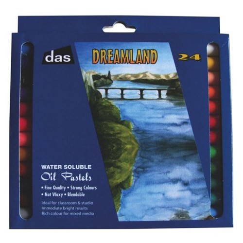 Das Dreamland Water Soluble Oil Pastels Assorted Colours, Pack of 24