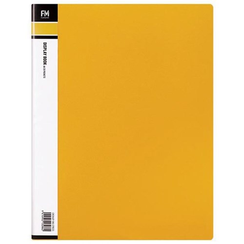 FM A4 Display Book Insert Cover 20 Pocket Yellow