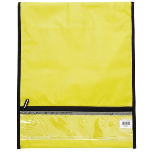 Warwick Homework Book Bag Large Hook & Loop Fastener Large 330x360mm Yellow