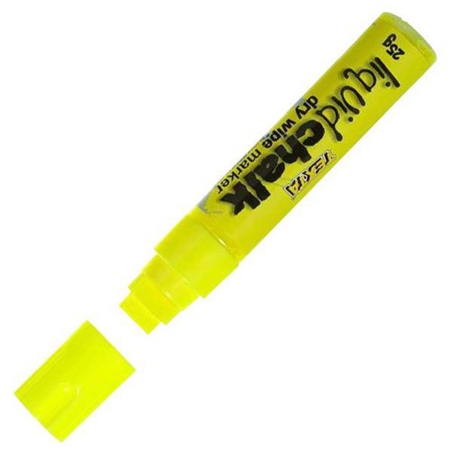 Texta Liquid Chalk Dry Wipe Window Marker 15mm Chisel Tip Yellow