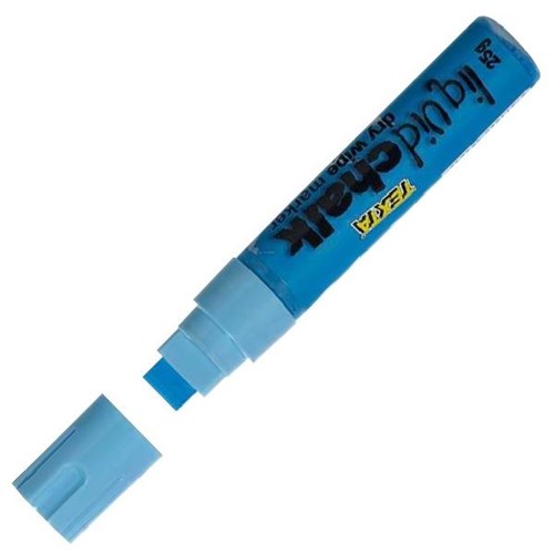 Texta Liquid Chalk Dry Wipe Window Marker 15mm Chisel Tip Blue