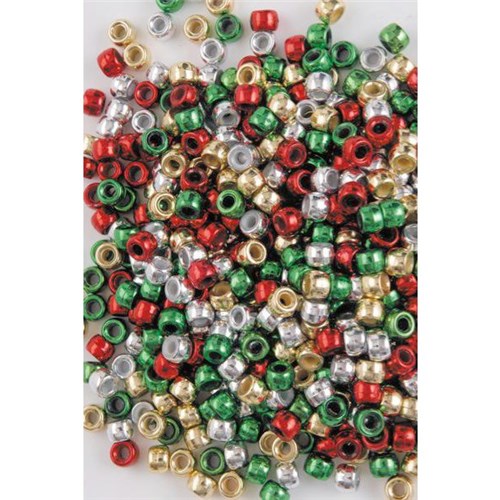 Christmas Pony Beads, Pack of 1000